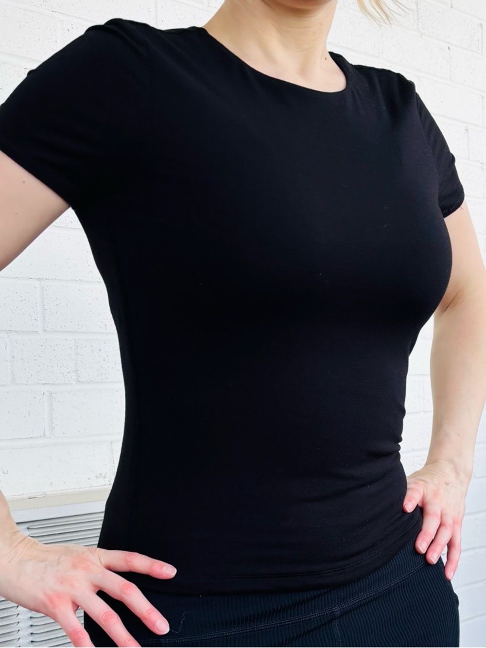NWOT Classic Black Stretchy Shirt